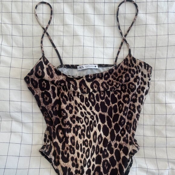 Zara Leopard Print Bodysuit - Picture 4 of 4